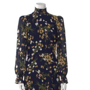 Reformation Floral Print Midi Length Dress